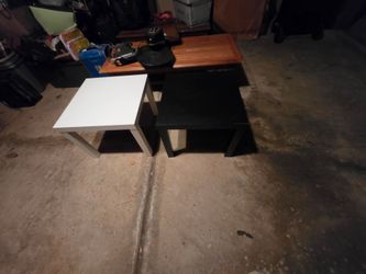 Black and white ikea tables