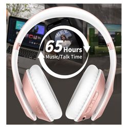 Champagne rose gold color headphones