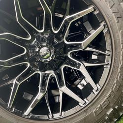 4 EXCELLENT CONDITION 22x12 Rims-Tires 37-13-50R22 8.170 LUG PATTERN $2600