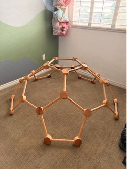 $150 Lily & River Wooden play dome and balance beam.