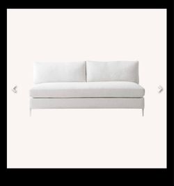 CB2 DECKER Armless Loveseat
