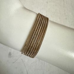 Gold Tone Multi Chain Bracelet 