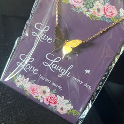 Gold Butterfly Letter G