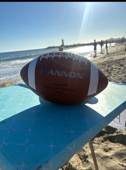 Cannon Sports Pewee Football Ball Size 6 Brown/White Composite Leather 6-8 lb