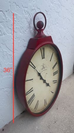 VINTAGE PIER 1 CAFE DES MARGUERITES FRENCH BISTRO POCKET WATCH WALL CLOCK 36” - delivery is negotiable