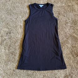 Black mini tank top dress with pockets; excellent condition