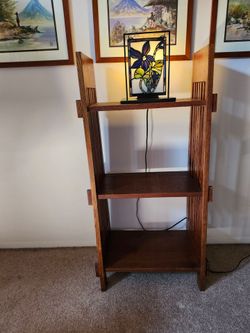 Mission-Style 3 Tiered Wooden Bookshelf