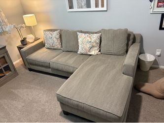 Gray Sectional Sofa with Reversible Chaise — Macy’s