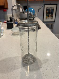 Vintage 1930s Wesson Oil Mayonnaise Maker Glass Jar