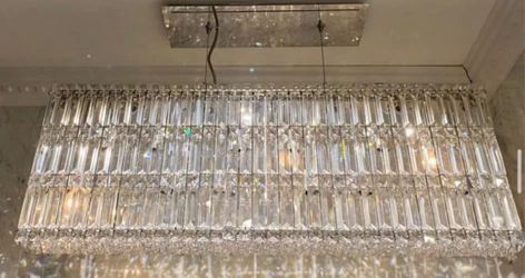Crystal Chandelier Rectangle Light Fixture