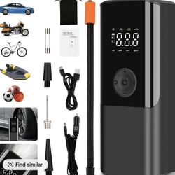 Portable Air, Compressor Tire Inflator With Pressure Gauge