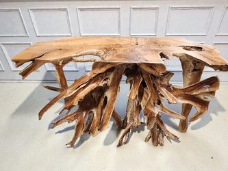 47"-17.5"-32" Entryway Teakroot Entryway Console Table 