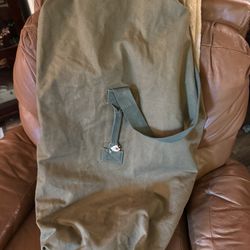 Vintage Chinese military canvas duffel bag 
