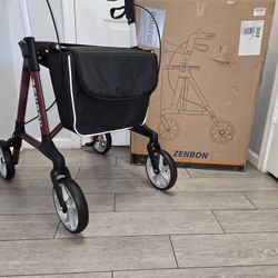 Zenbon Rollator Walker Foldable Rolling Walker with Seat