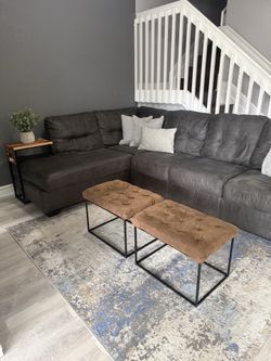 Modern Dark Gray Sectional Sofa with Chaise – Comfortable & Spacious