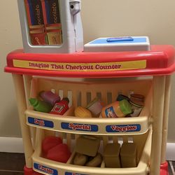 Little Tikes Grocery Store Checkout Counter with Play Food