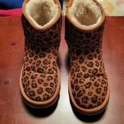 animal print booties