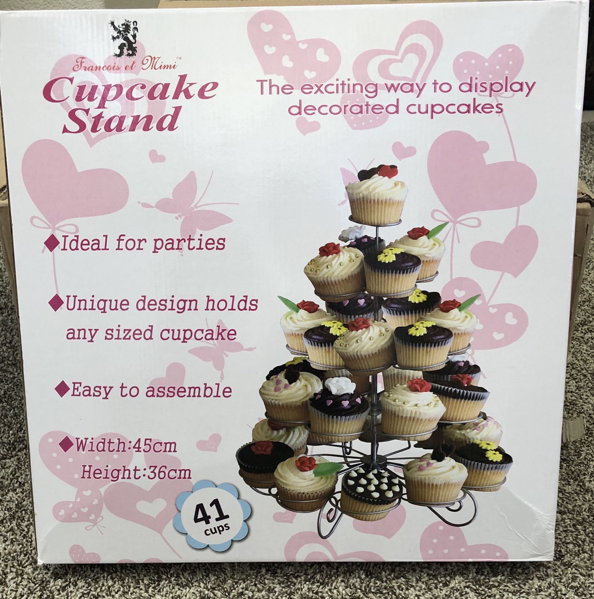 41 count 5 tier cupcake holder