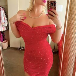 Red Crystal Dress