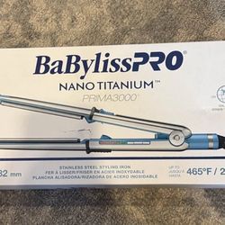 New BaBylissPRO Nano Titanium Prima3000 1.25" Ionic Flat Iron