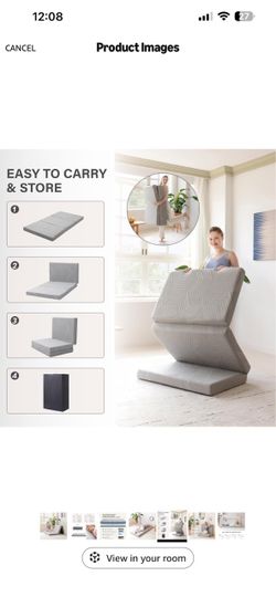 Twin XL Trifold Mattress, 4 Inch Foldable Gel Memory Foam Mattress