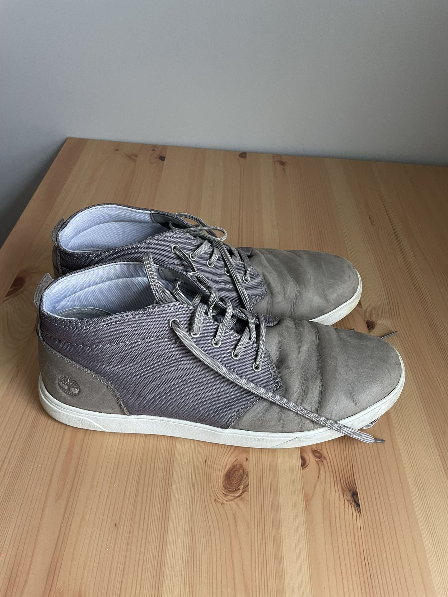 Timberland Men's Size 13 Davis Square Boots Gray Lace Up Chukka Shoe