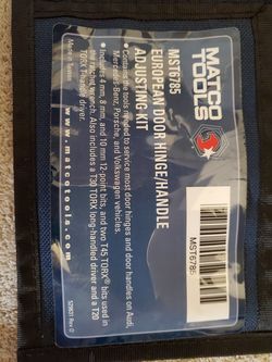 Brand new matco European adjustment kit