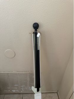 66"-120" Ball Curtain Rod Matte Black - Threshold™: Adjustable Metal, Single Rod