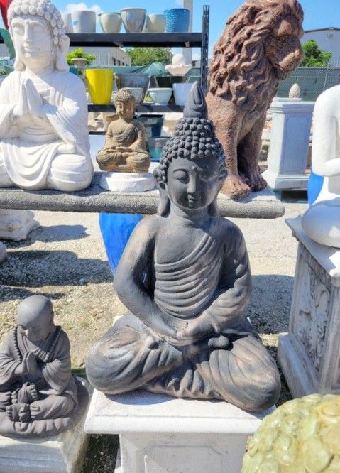 Concrete Buddha Statue / Cement Backyard Patio Garden Buddhas