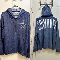 NFL Dallas Cowboys Full Zip Hooded Sweatshirt Womens Size XL