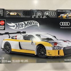 ON HAND! Mattel Brick Shop Hot Wheels ‘15 Audi R8 LMS Building Toy Kit 820pc