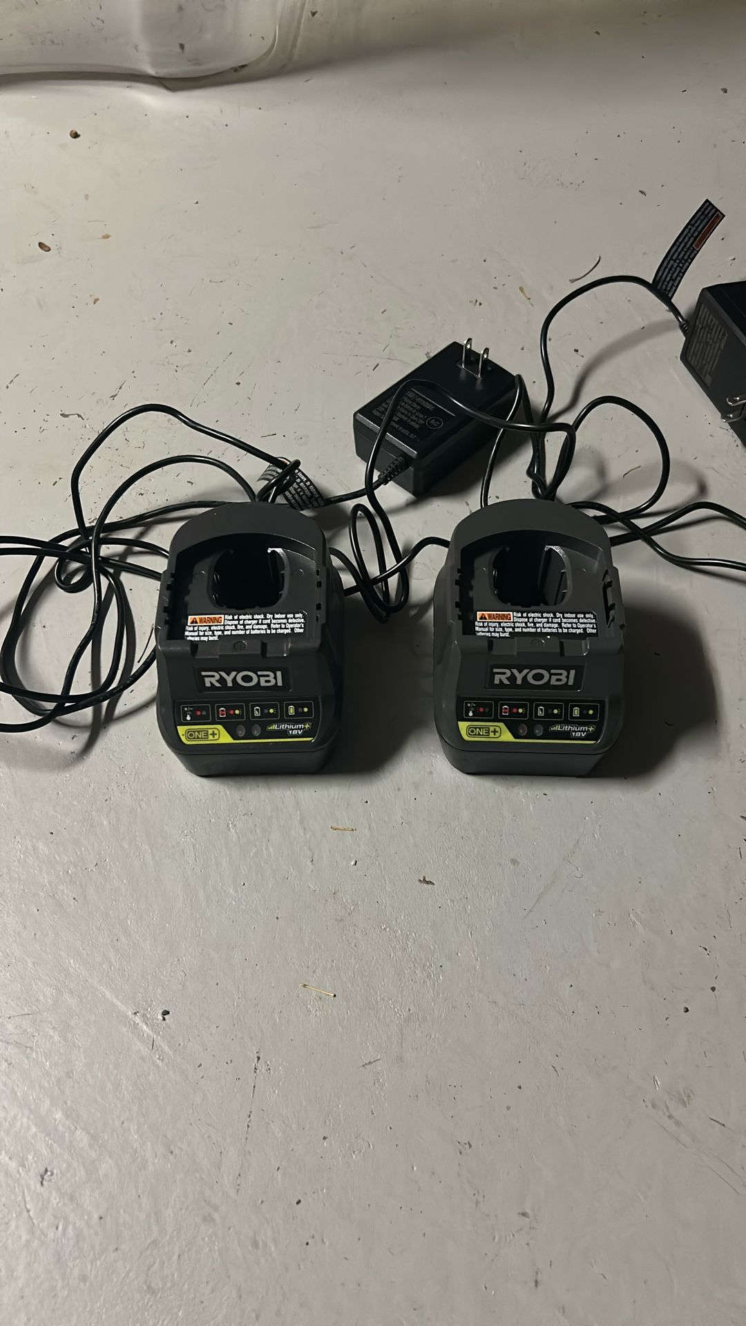 2 Ryobi 18v Battery Chargers