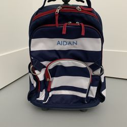 Monogrammed, Rollable Travel Backpack - “AIDAN”