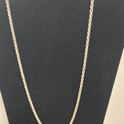 Rope Silver Necklace 
