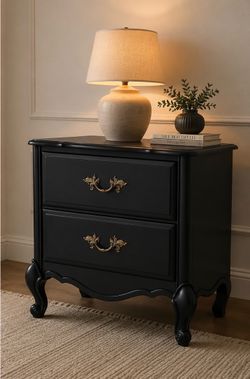 Refurbished Black Nightstand