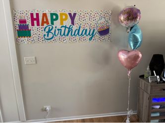 FREE balloons and sign