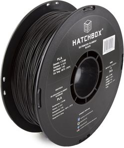 HATCHBOX BLACK PLA FILAMENT - 1.75MM, 1KG SPOOL