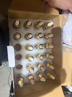 Mini Glass Dropper Bottles with Gold Caps