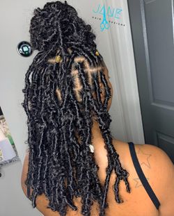 Distressed butterfly faux locs FOR SALE
