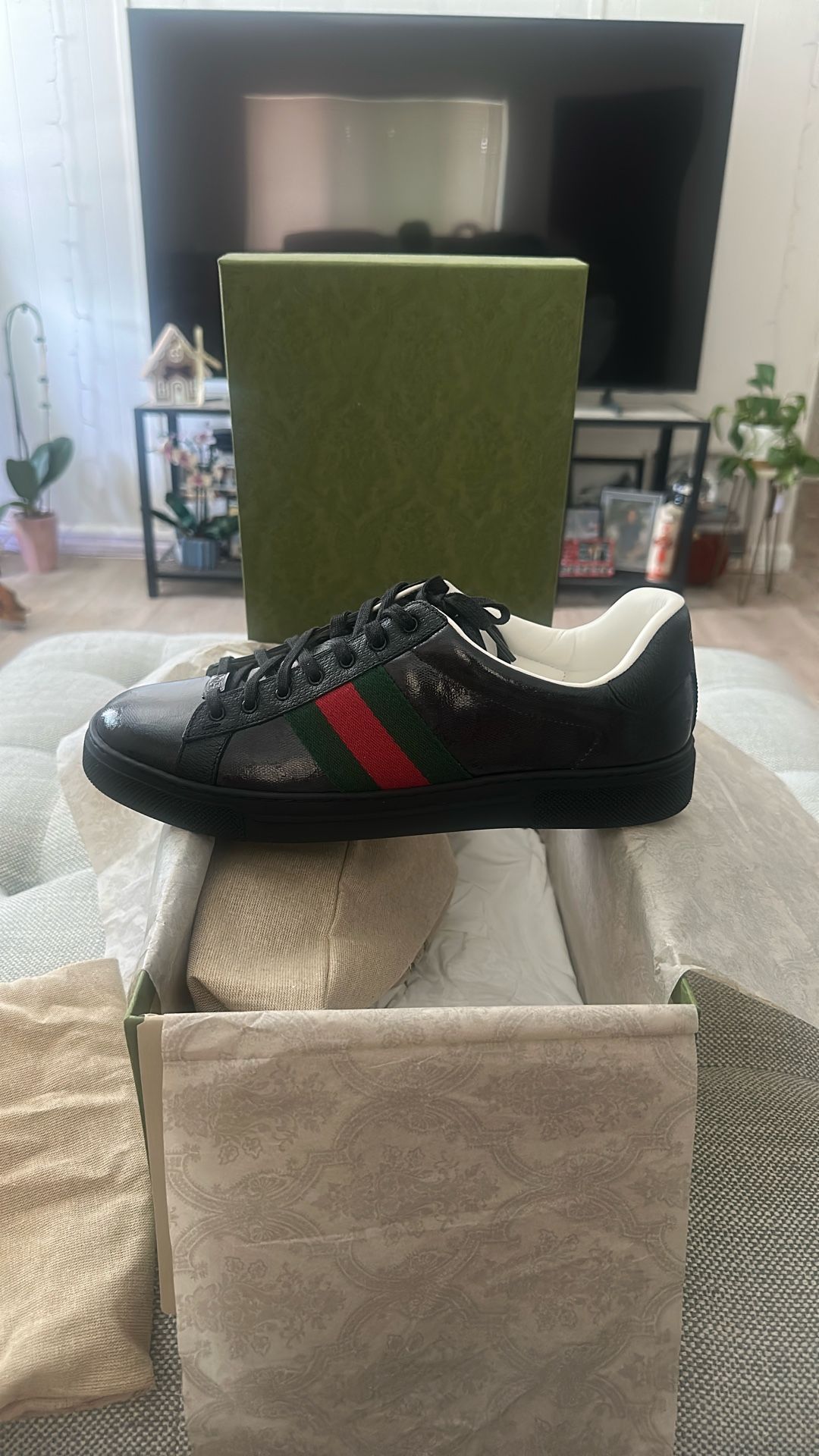 Gucci Ace GG Crystal Canvas Sneakers