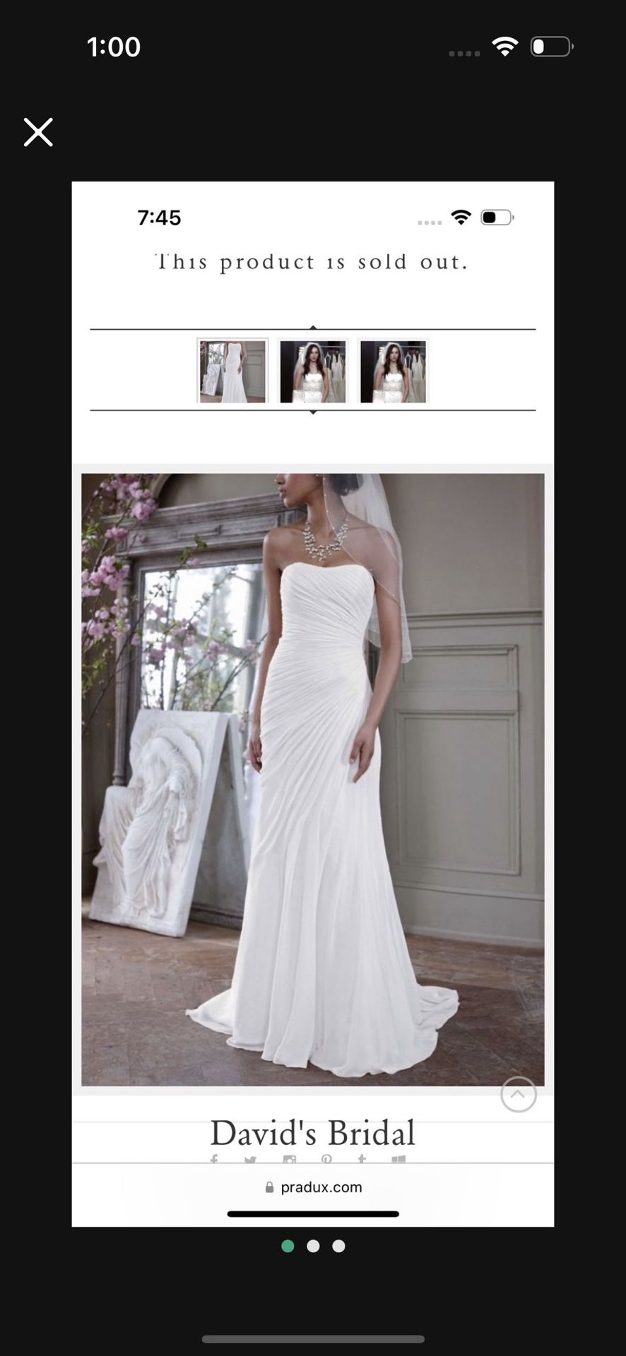 Davids Bridal Sleeveless Wedding Dress