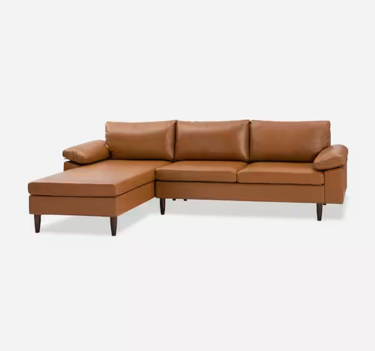 Tan Artificial Leather Sectional
