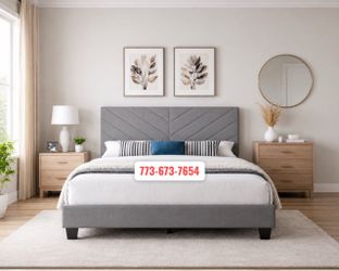 Brand new king bed frame with mattress and box spring ready for delivery 🚚