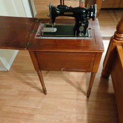Antique Sewing Machine Table