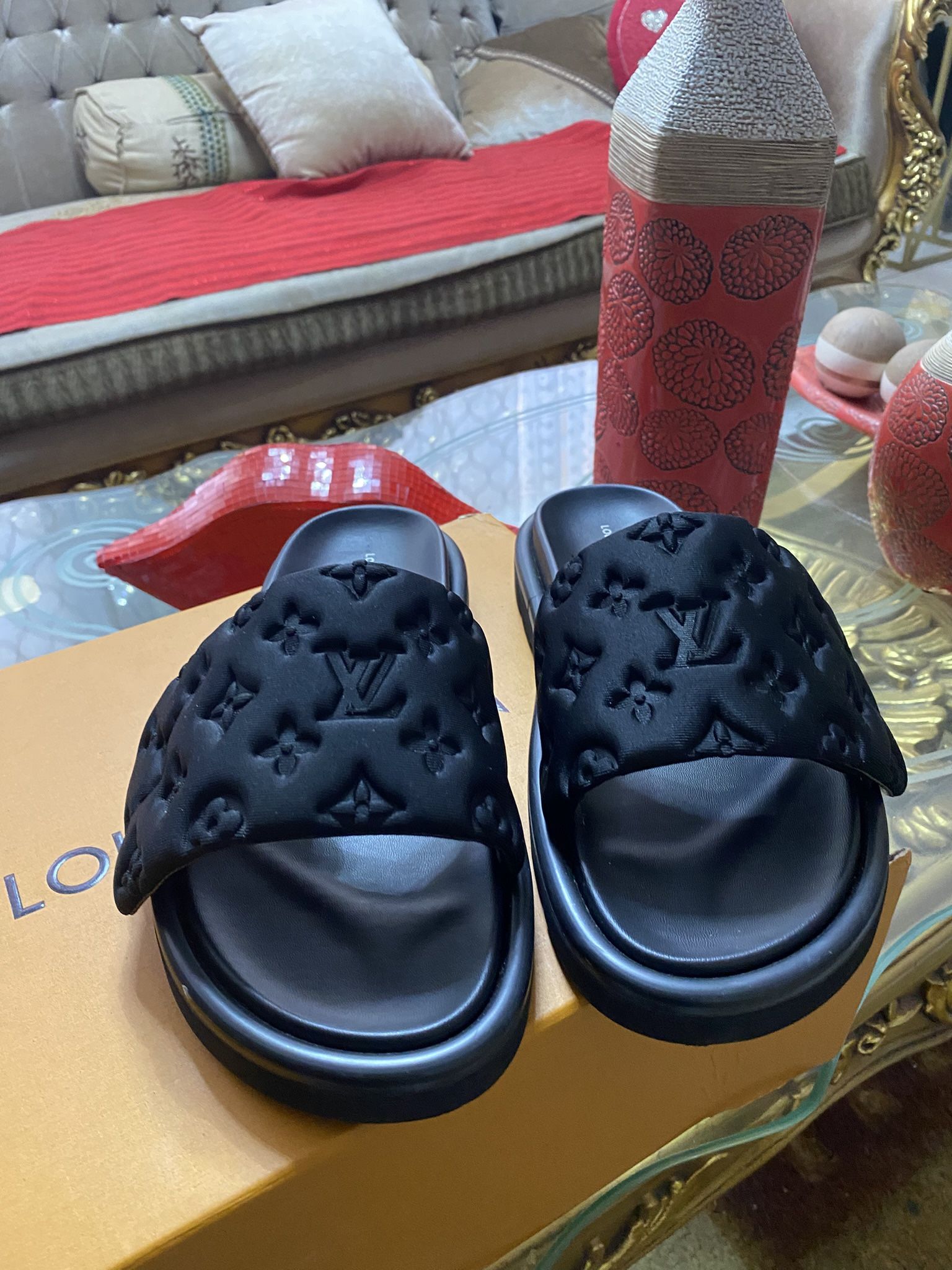 Louis Vuitton Monogram Pillow Slides Men
