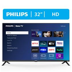 Philips 32" Class HD (720P) Smart Roku Borderless LED TV (32PFL6452/F7) 