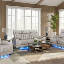 DUBAI 3PC Sand Power Reclining Set