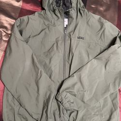 Olive Green Vans windbreaker 