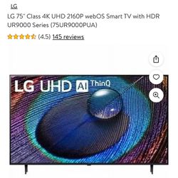75” LG Smart TV - Like New / Hasn’t Moved