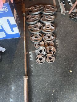 Olympic weights and barbell
